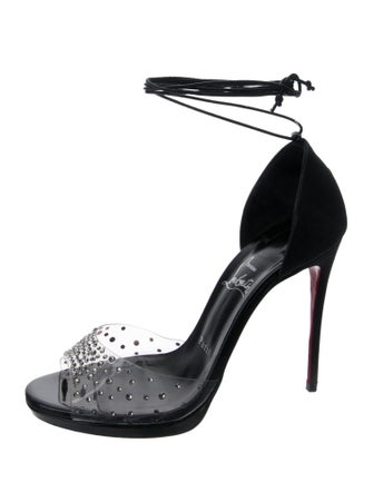 Christian Louboutin PVC Glitter Accents Sandals