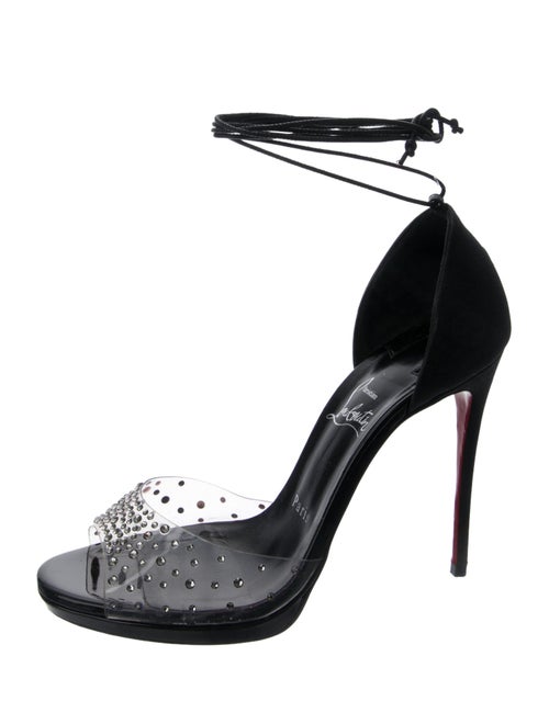Christian Louboutin PVC Glitter Accents Sandals