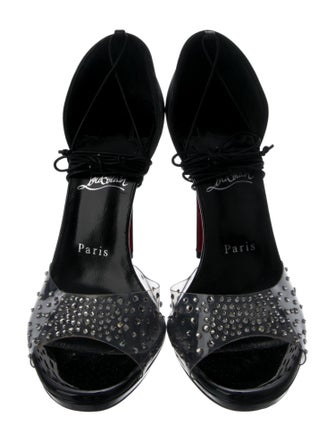 Christian Louboutin PVC Glitter Accents Sandals