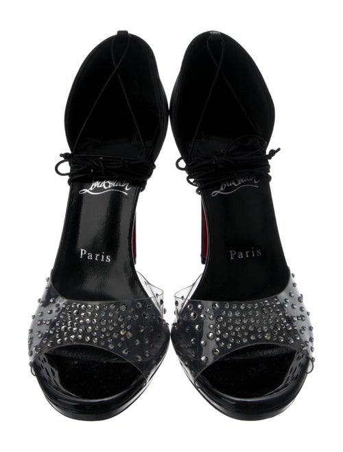 Christian Louboutin PVC Glitter Accents Sandals
