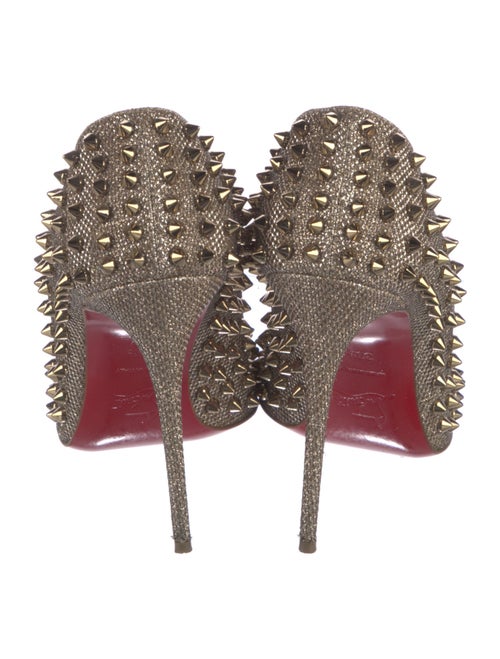 Christian Louboutin Spike Accents Glitter Pumps