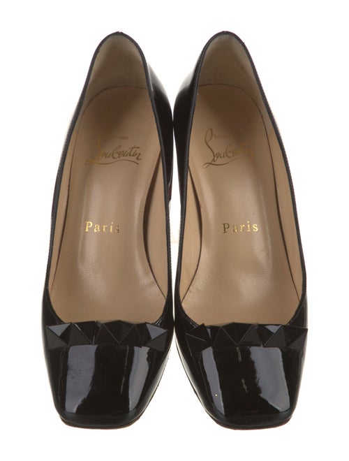 Christian Louboutin Patent Leather Studded Accents Pumps
