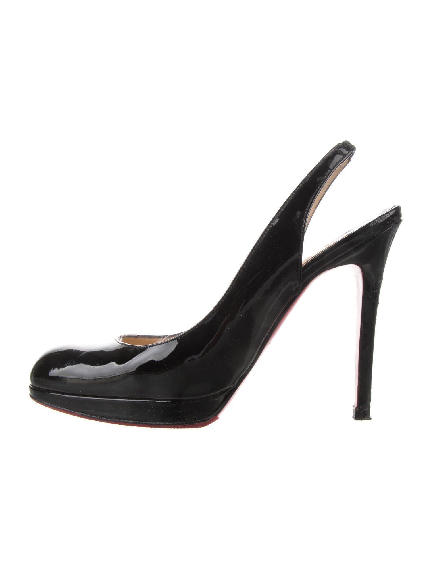 Christian Louboutin Patent Leather Slingback Pumps