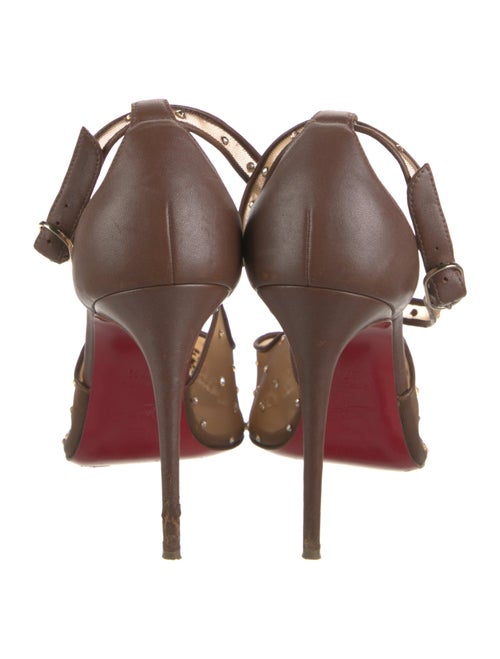 Christian Louboutin Mesh Mesh Accents T-Strap Pumps