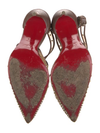 Christian Louboutin Mesh Mesh Accents T-Strap Pumps