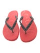 Christian Louboutin Spike Accents Rubber Flip Flops