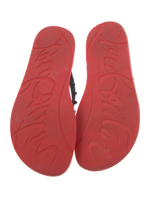 Christian Louboutin Spike Accents Rubber Flip Flops