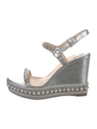 Christian Louboutin Rockstud Spike Leather Espadrilles