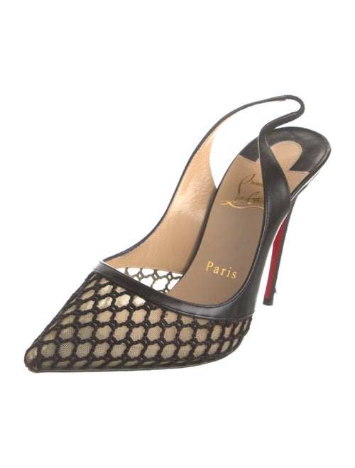 Christian Louboutin Mesh Mesh Accents Slingback Pumps