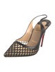 Christian Louboutin Mesh Mesh Accents Slingback Pumps