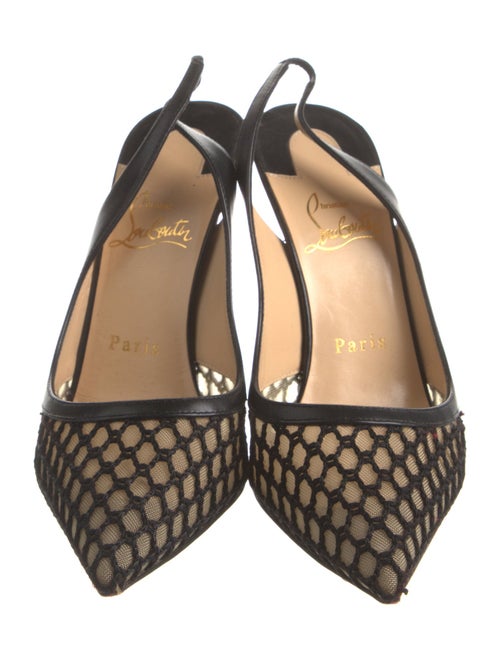 Christian Louboutin Mesh Mesh Accents Slingback Pumps