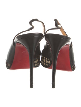 Christian Louboutin Mesh Mesh Accents Slingback Pumps