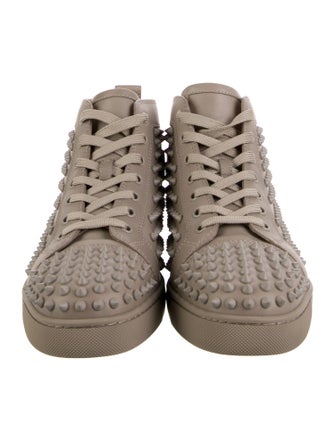 Christian Louboutin Spike Accents Leather Sneakers