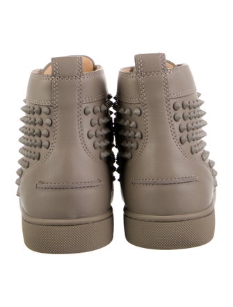 Christian Louboutin Spike Accents Leather Sneakers