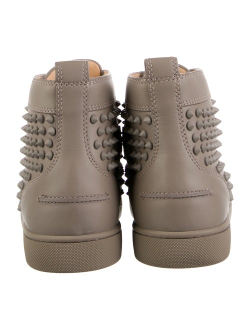 Christian Louboutin Spike Accents Leather Sneakers