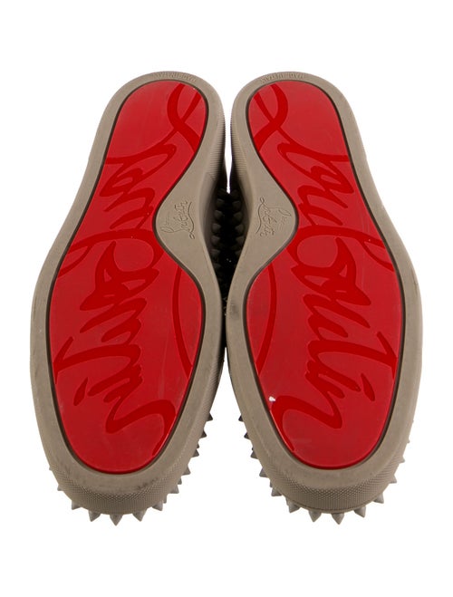 Christian Louboutin Spike Accents Leather Sneakers