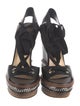 Christian Louboutin Leather Chain-Link Accents Sandals
