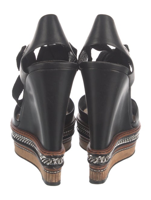 Christian Louboutin Leather Chain-Link Accents Sandals