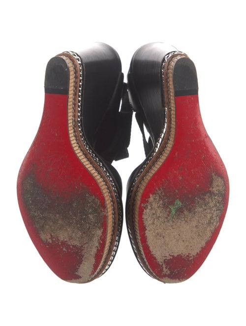 Christian Louboutin Leather Chain-Link Accents Sandals