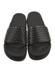 Christian Louboutin Leather Studded Accents Slides