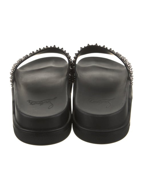 Christian Louboutin Leather Studded Accents Slides