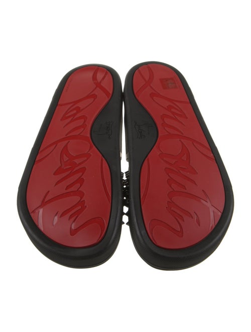 Christian Louboutin Leather Studded Accents Slides