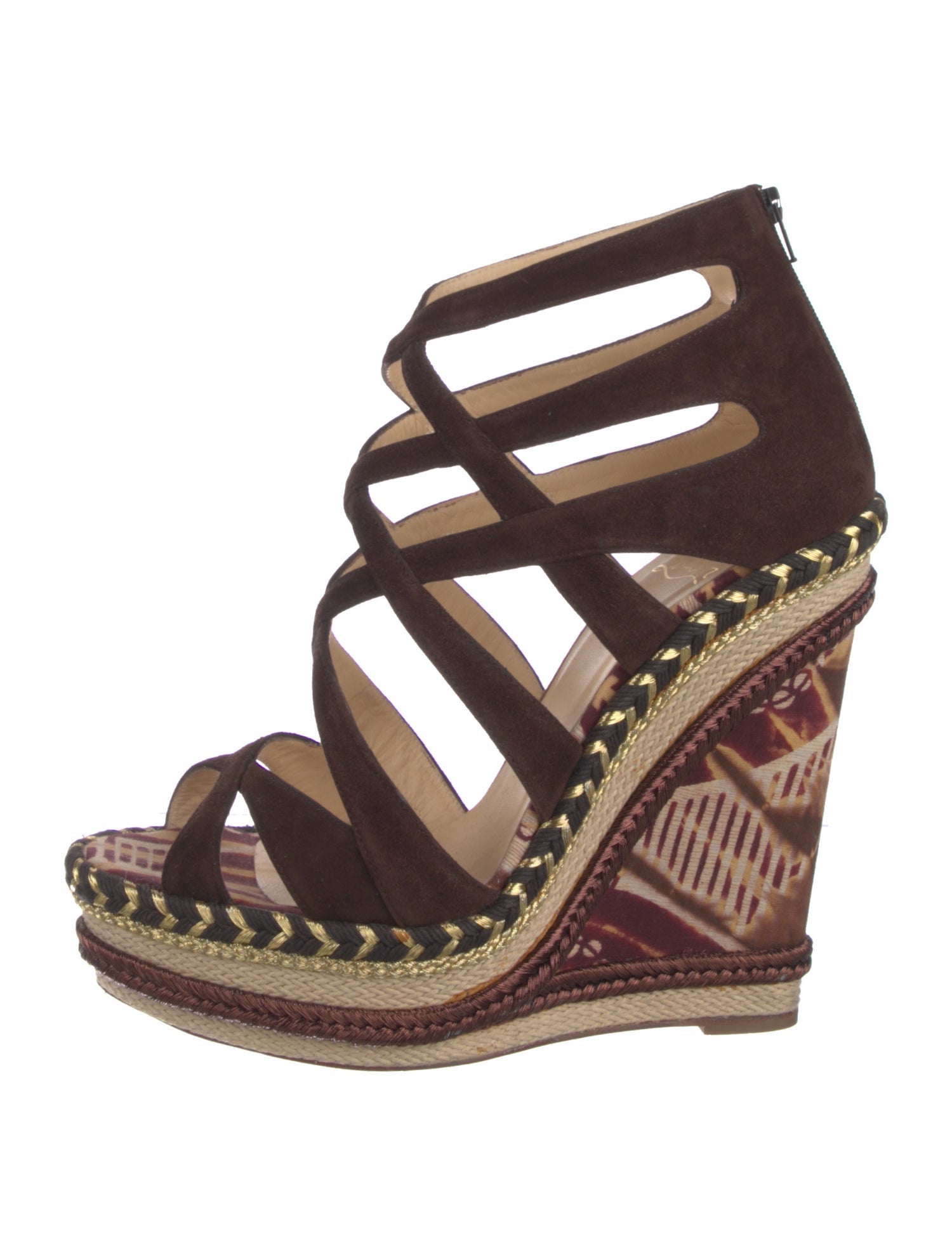 Christian Louboutin Suede Printed Espadrilles