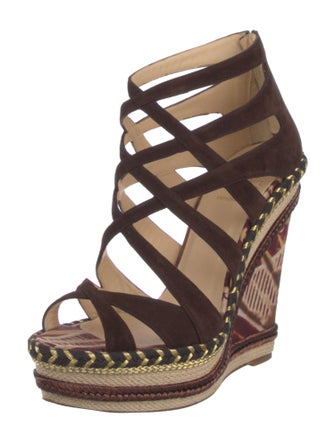 Christian Louboutin Suede Printed Espadrilles