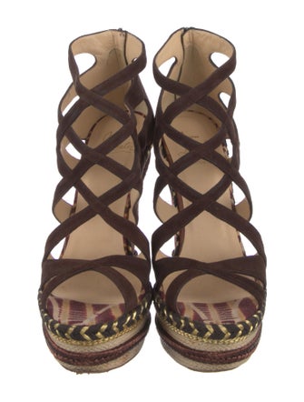 Christian Louboutin Suede Printed Espadrilles