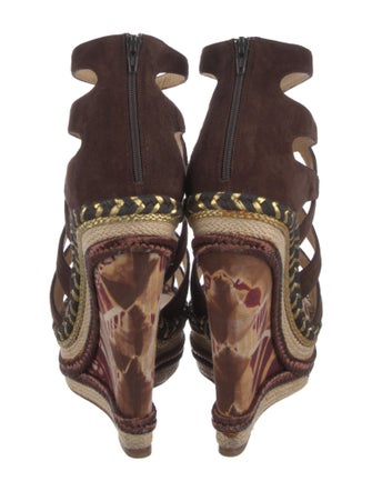 Christian Louboutin Suede Printed Espadrilles