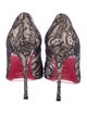 Christian Louboutin Satin Lace Pattern Pumps
