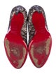 Christian Louboutin Satin Lace Pattern Pumps