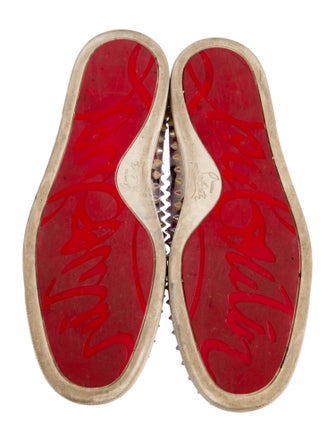 Christian Louboutin Spike Accents Canvas Sneakers