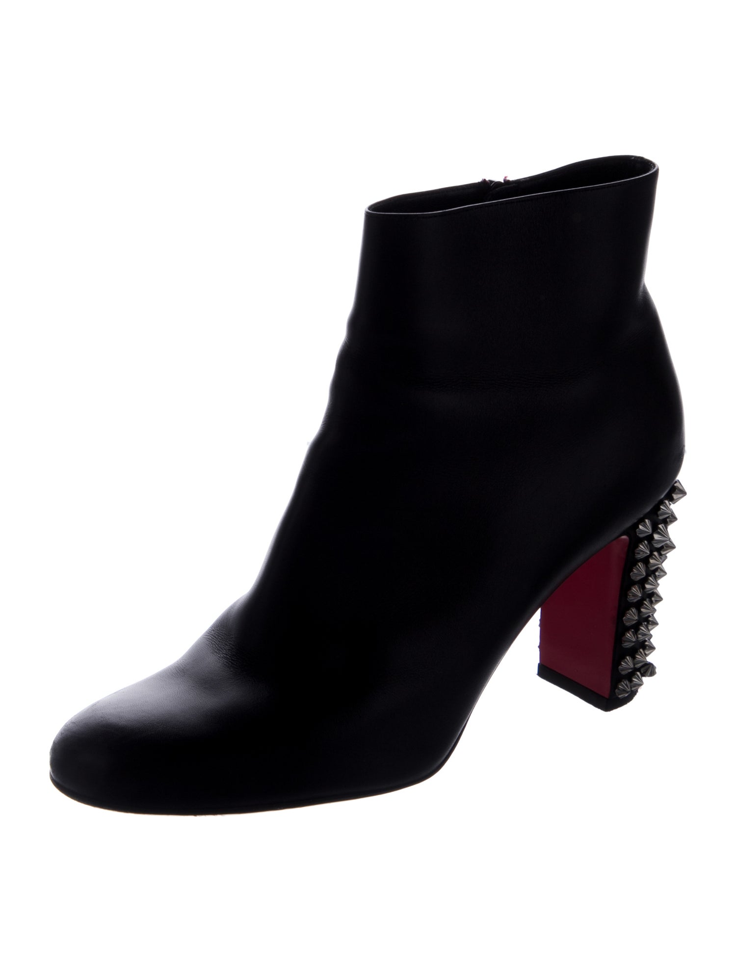 Christian Louboutin Spike Accents Leather Boots