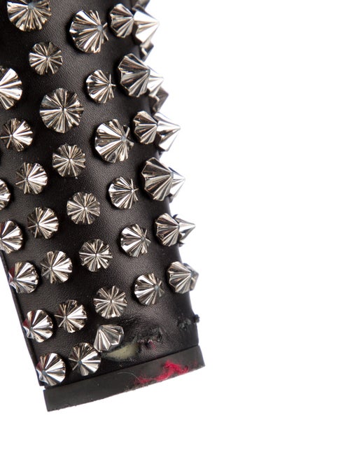Christian Louboutin Spike Accents Leather Boots