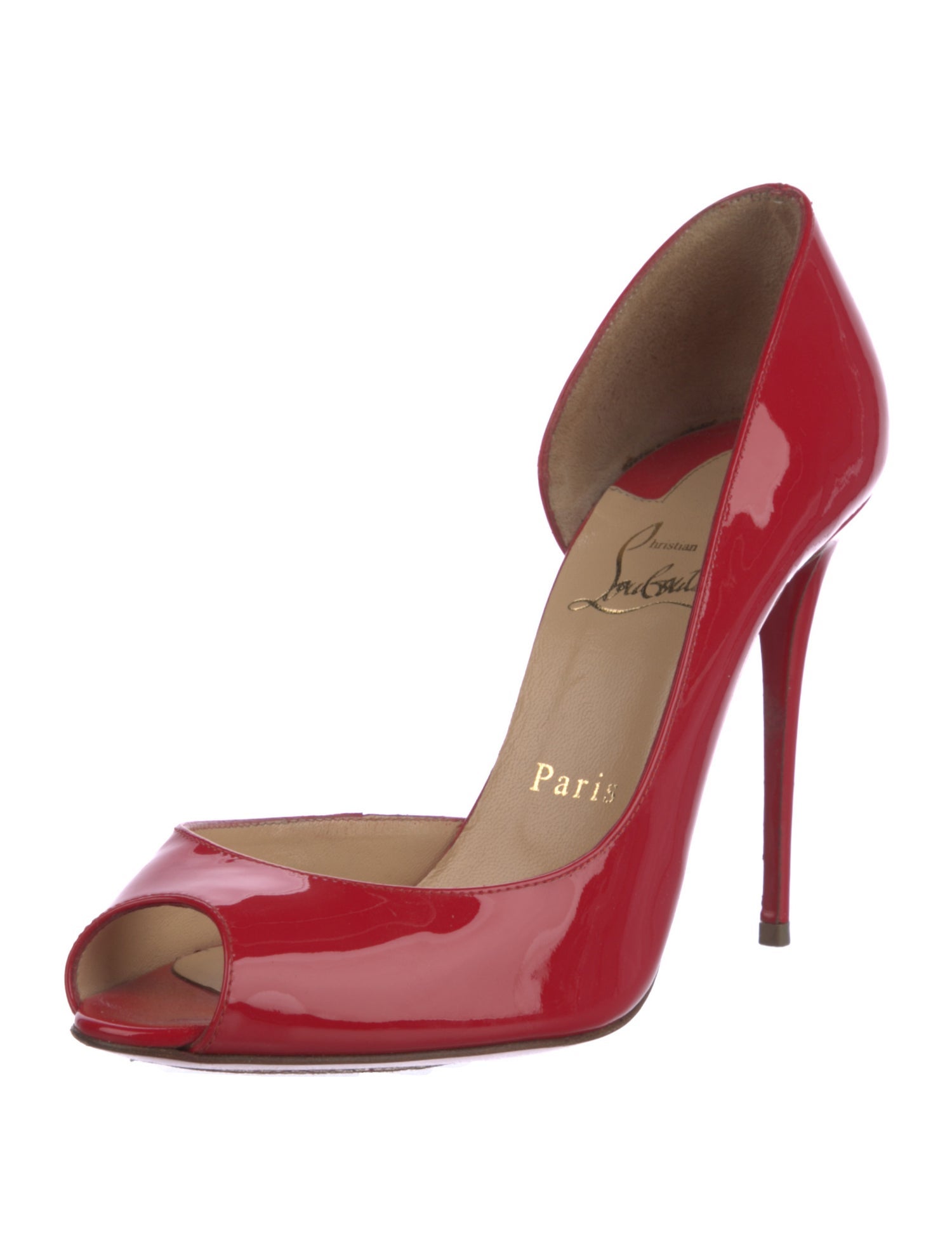 Christian Louboutin Patent Leather D'Orsay Pumps
