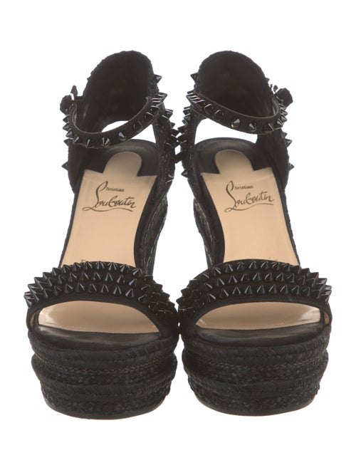 Christian Louboutin Spike Accents Suede Espadrilles