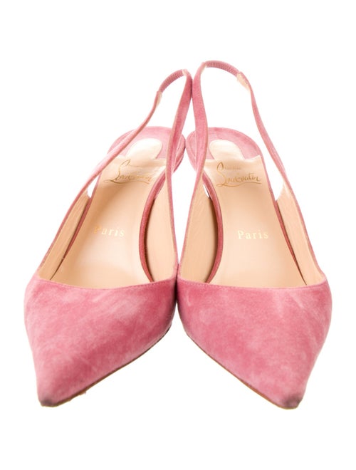 Christian Louboutin Suede Slingback Pumps