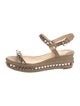Christian Louboutin Leather Studded Accents Slingback Sandals