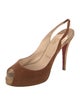 Christian Louboutin Suede Slingback Pumps