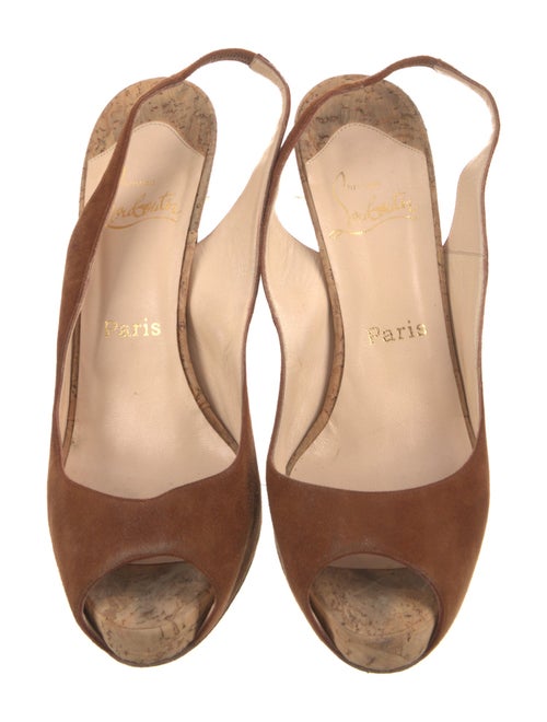Christian Louboutin Suede Slingback Pumps
