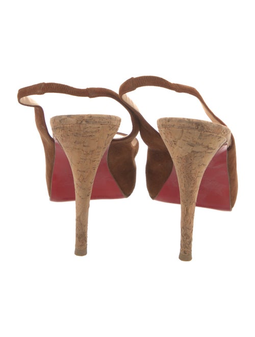 Christian Louboutin Suede Slingback Pumps