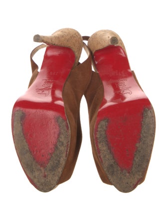 Christian Louboutin Suede Slingback Pumps