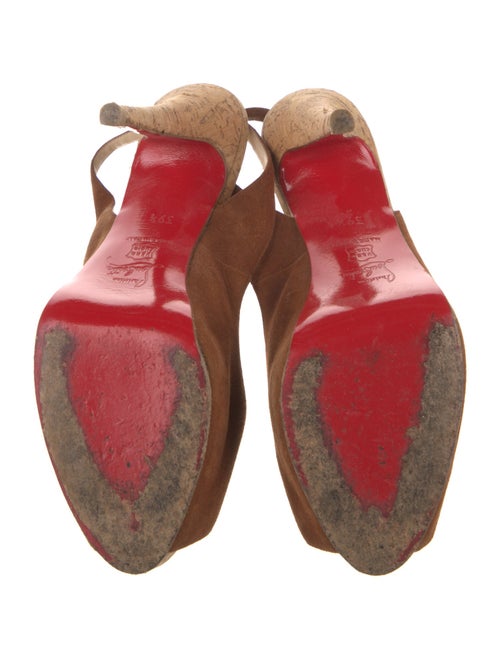Christian Louboutin Suede Slingback Pumps