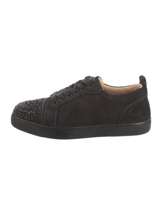 Christian Louboutin Spike Accents Suede Sneakers