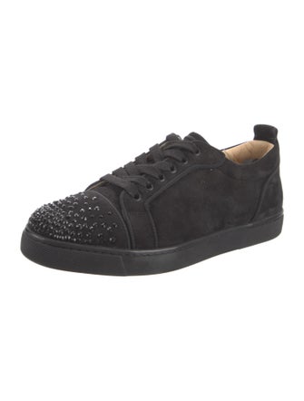 Christian Louboutin Spike Accents Suede Sneakers
