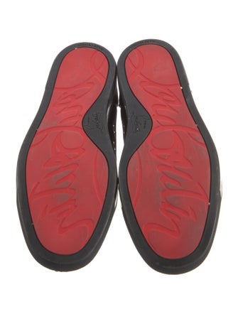 Christian Louboutin Spike Accents Suede Sneakers