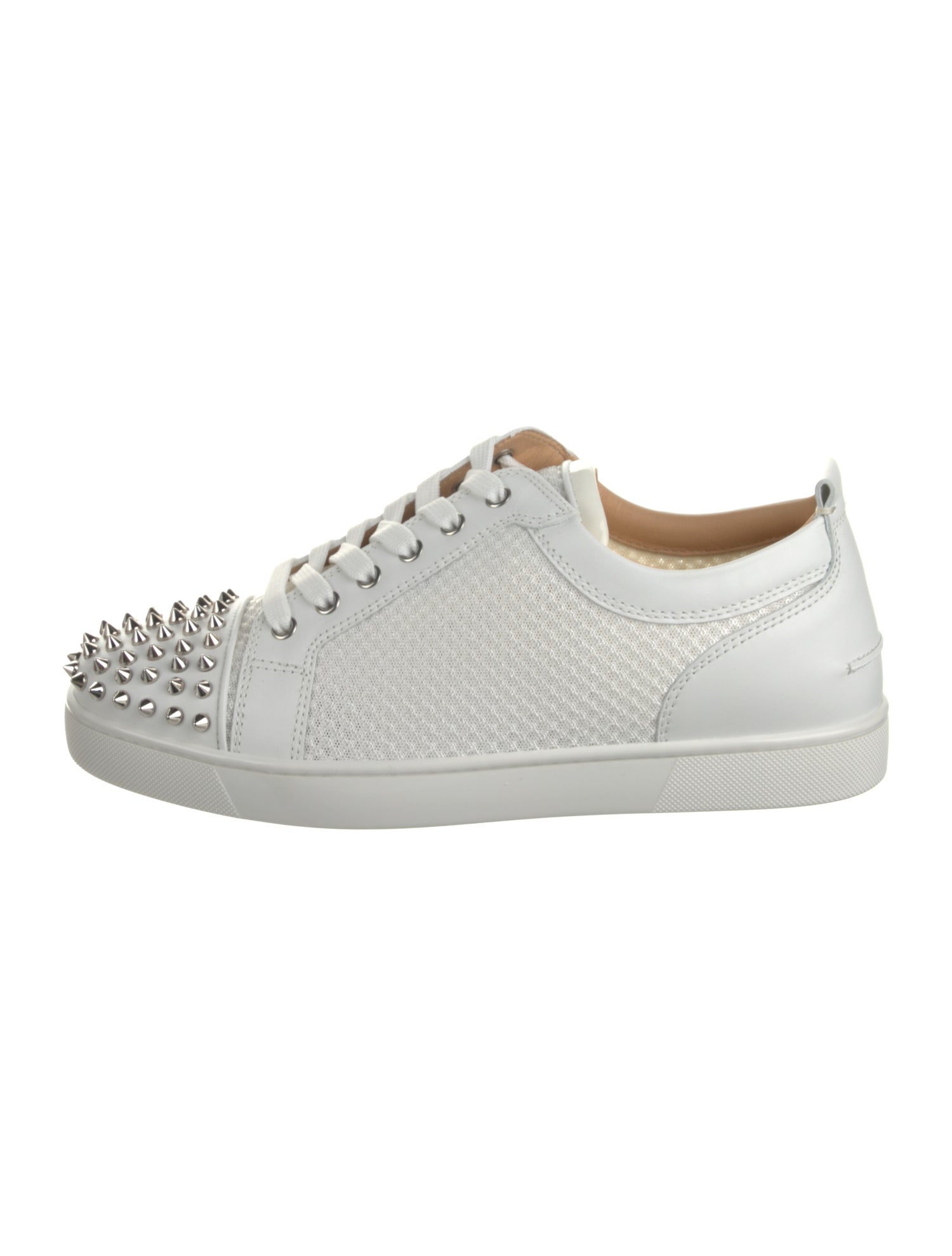 Christian Louboutin Leather Studded Accents Sneakers