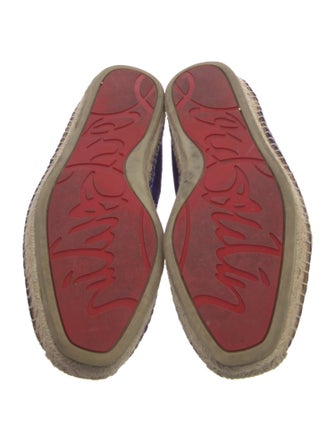 Christian Louboutin Suede Embroidered Accent Espadrilles