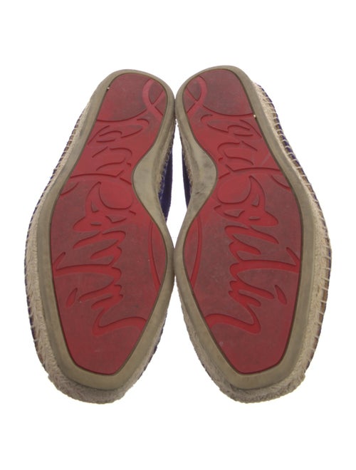 Christian Louboutin Suede Embroidered Accent Espadrilles
